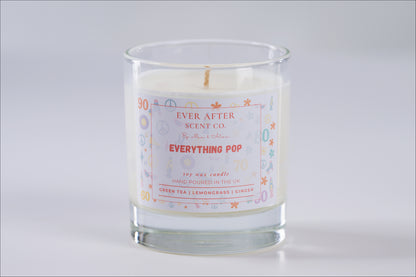 Candle with 'Ever After Scent Co.' label on a white background Everything POP
