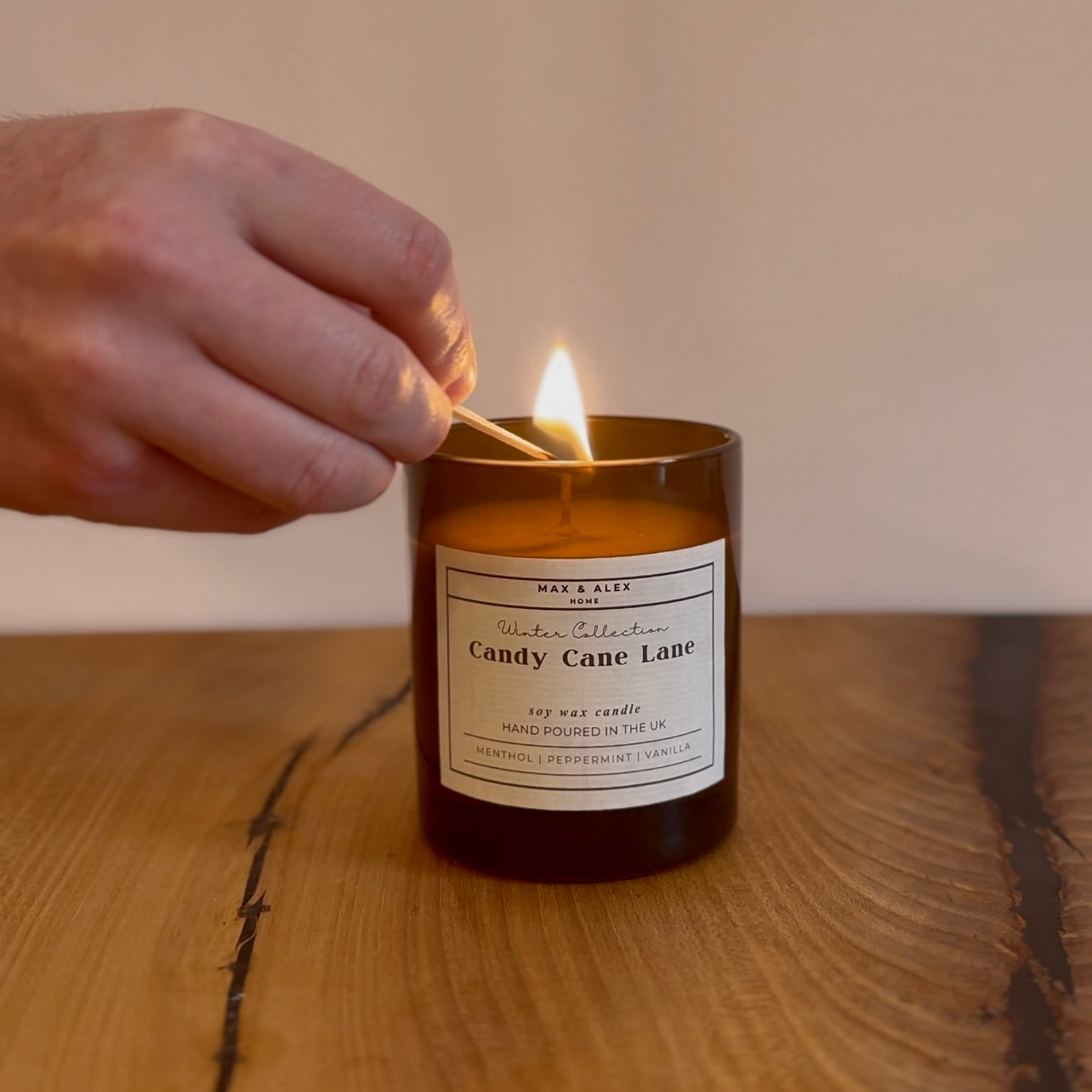 Candy Cane Lane Christmas Candle